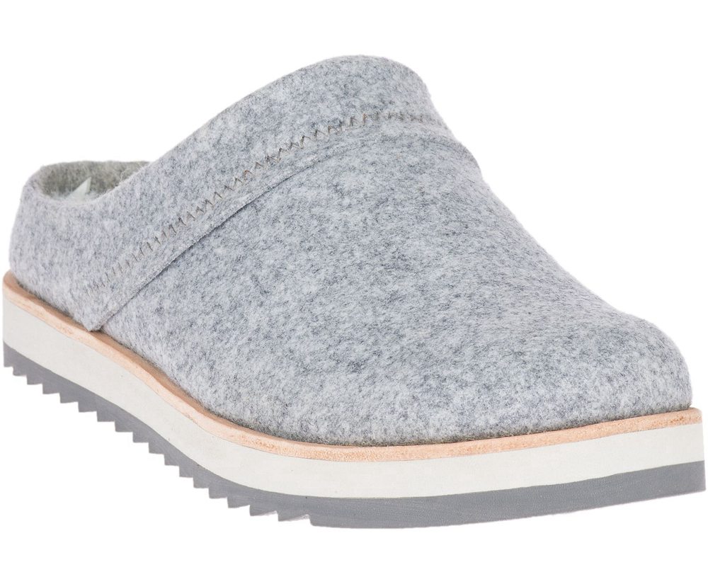 Merrell Barefoot Sko Dame - Juno Clog Wool - Grå - GXN506431